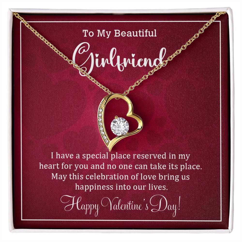 To My Girlfriend I have a Place Reserved in my Heart Forever Love Pendant Necklace - Mallard Moon Gift Shop