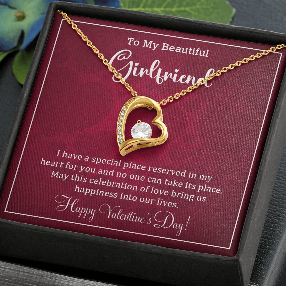 To My Girlfriend I have a Place Reserved in my Heart Forever Love Pendant Necklace - Mallard Moon Gift Shop