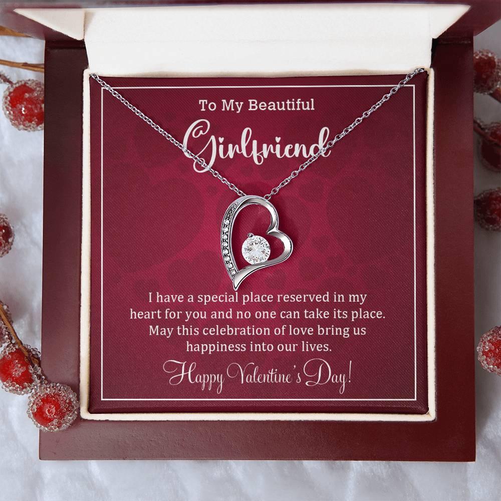 To My Girlfriend I have a Place Reserved in my Heart Forever Love Pendant Necklace - Mallard Moon Gift Shop