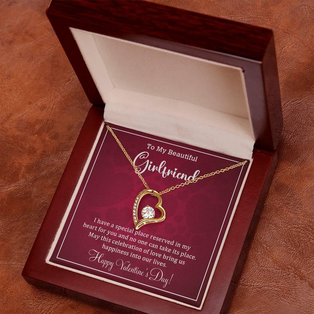 To My Girlfriend I have a Place Reserved in my Heart Forever Love Pendant Necklace - Mallard Moon Gift Shop