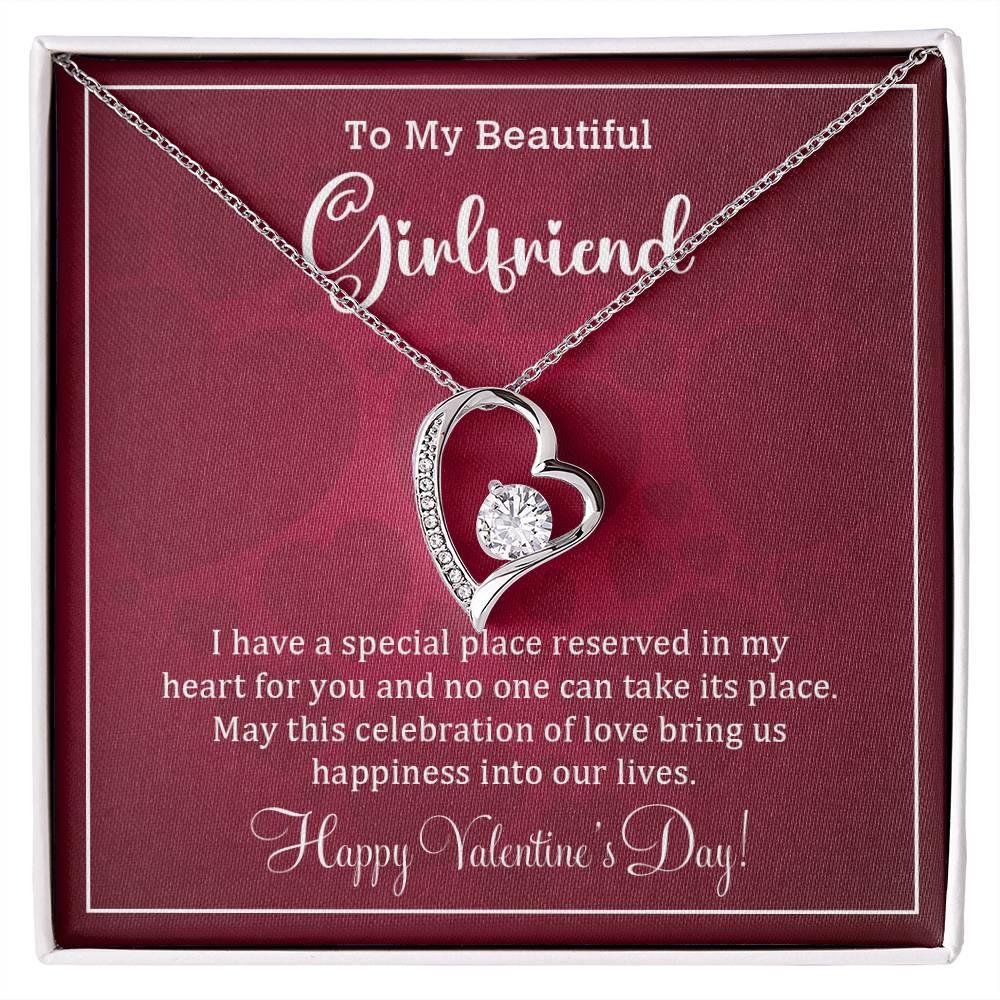 To My Girlfriend I have a Place Reserved in my Heart Forever Love Pendant Necklace - Mallard Moon Gift Shop