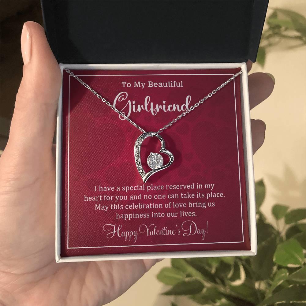 To My Girlfriend I have a Place Reserved in my Heart Forever Love Pendant Necklace - Mallard Moon Gift Shop