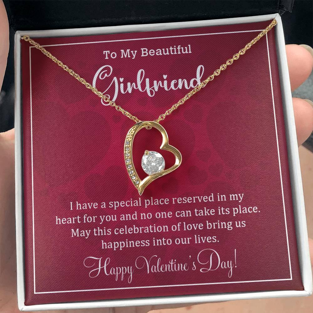 To My Girlfriend I have a Place Reserved in my Heart Forever Love Pendant Necklace - Mallard Moon Gift Shop