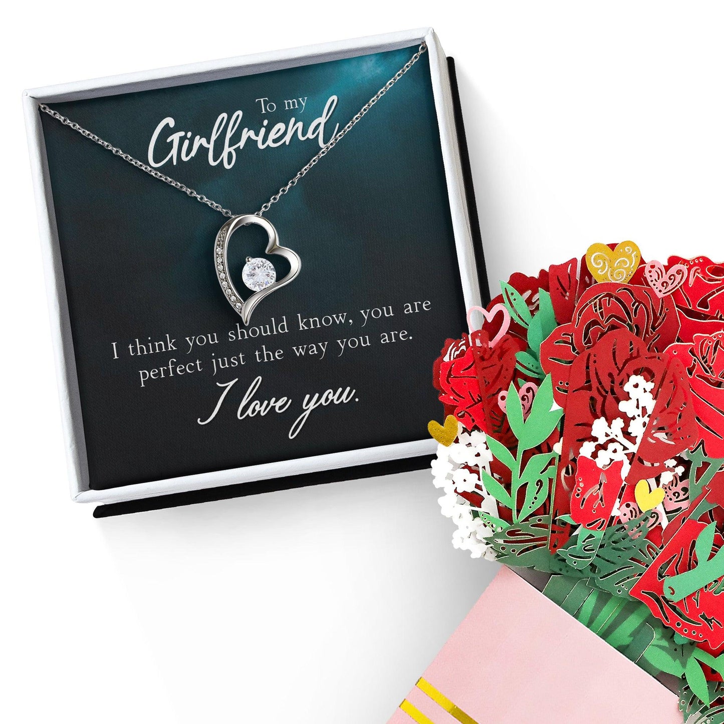 To My Girlfriend I Think You Should Know Forever Love Pendant Necklace - Mallard Moon Gift Shop