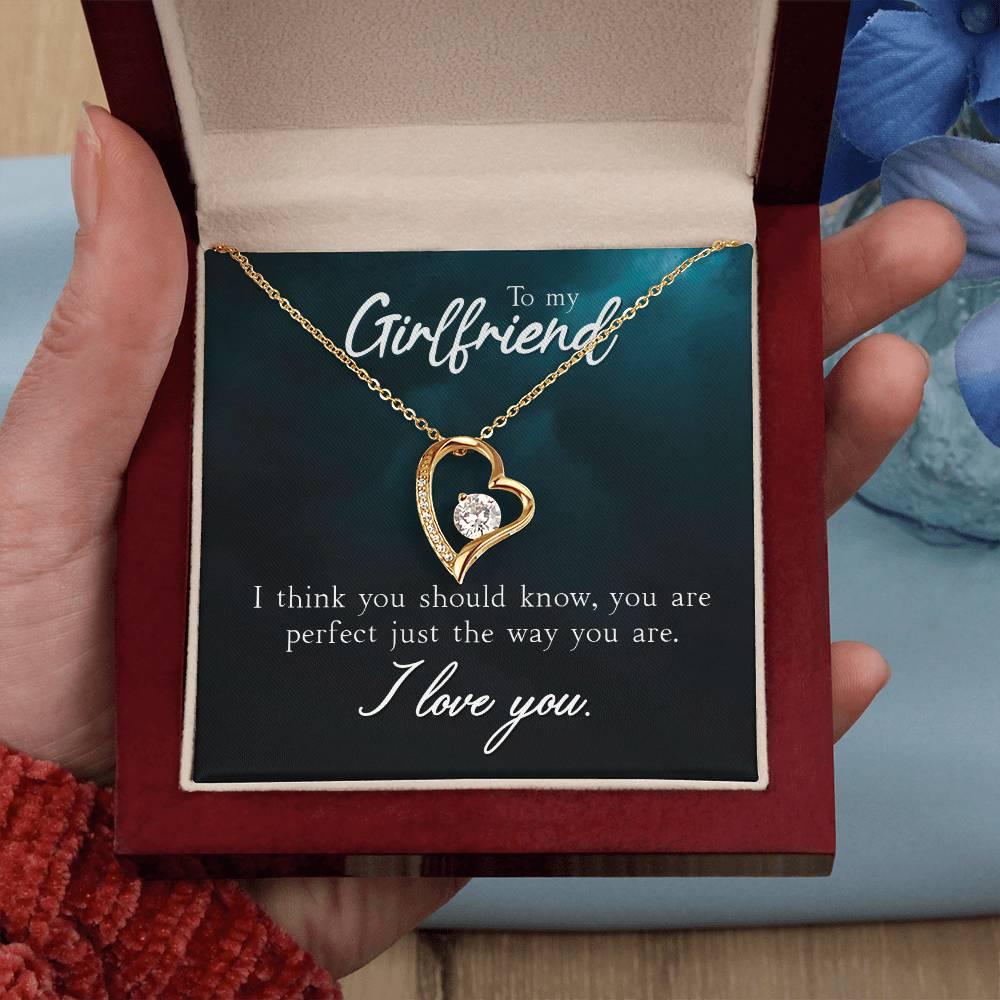 To My Girlfriend I Think You Should Know Forever Love Pendant Necklace - Mallard Moon Gift Shop