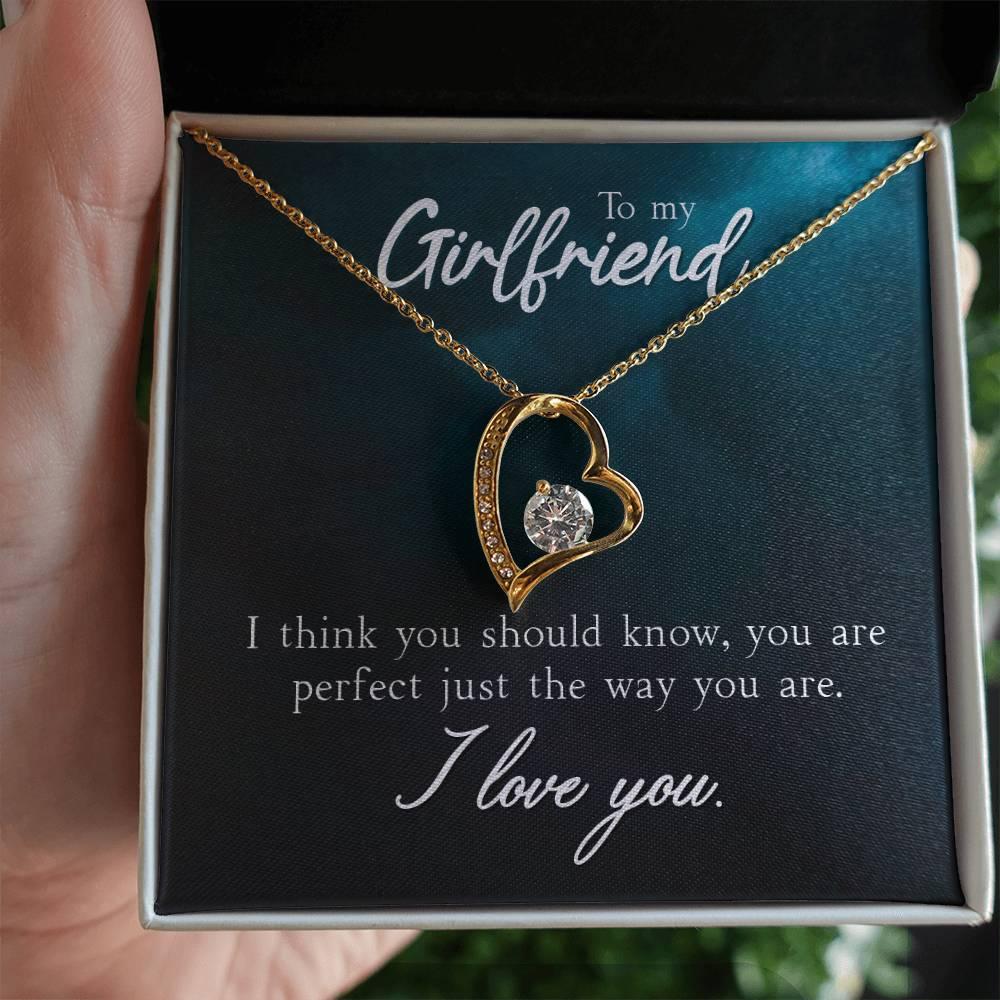 To My Girlfriend I Think You Should Know Forever Love Pendant Necklace - Mallard Moon Gift Shop