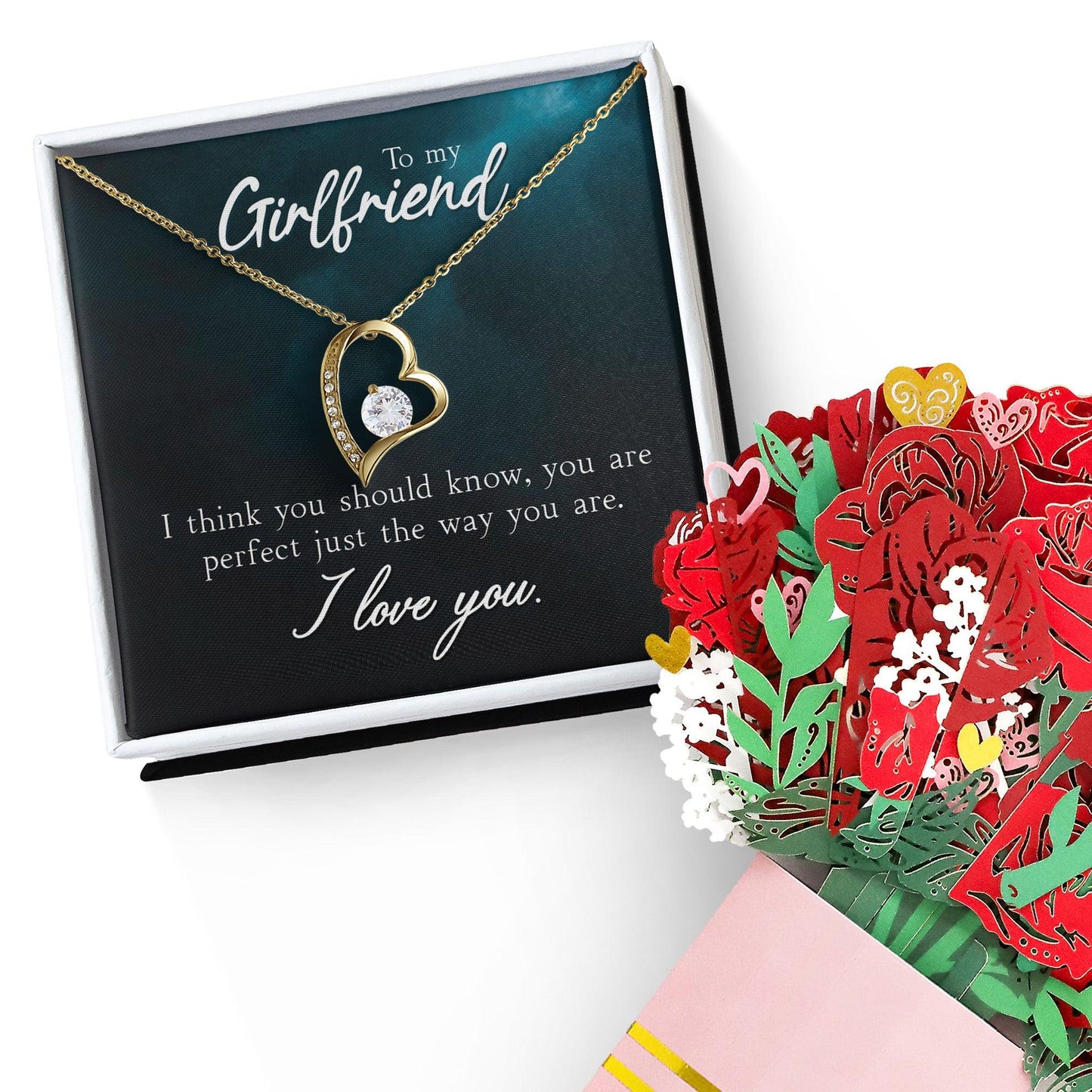 To My Girlfriend I Think You Should Know Forever Love Pendant Necklace - Mallard Moon Gift Shop