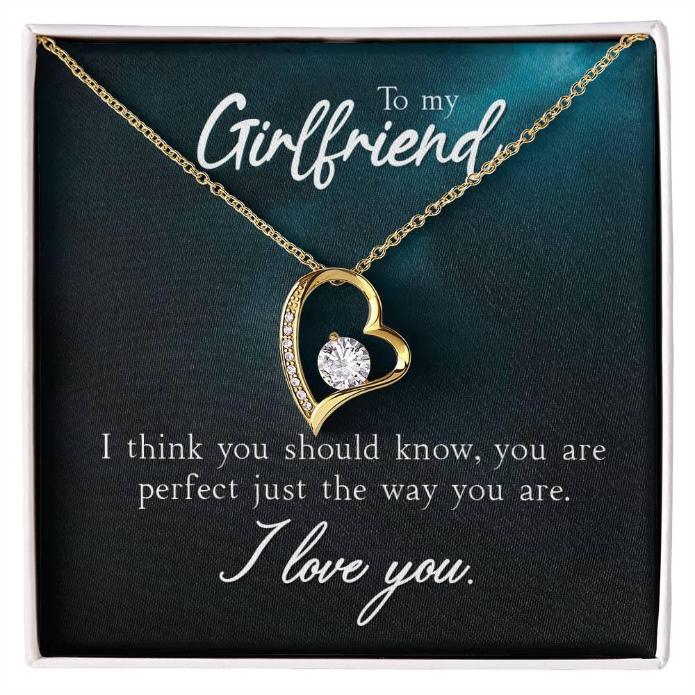 To My Girlfriend I Think You Should Know Forever Love Pendant Necklace - Mallard Moon Gift Shop