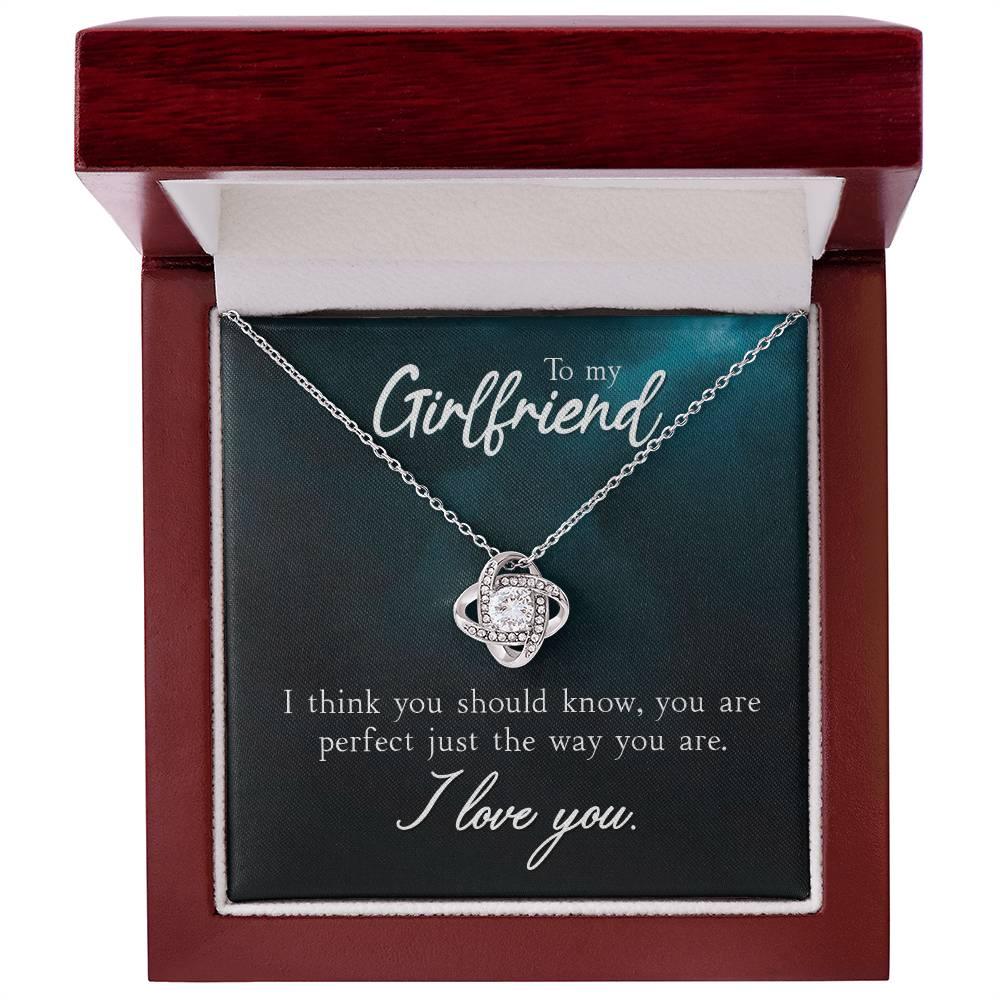 To My Girlfriend I think You Should Know Valentine Love Knot Necklace - Mallard Moon Gift Shop