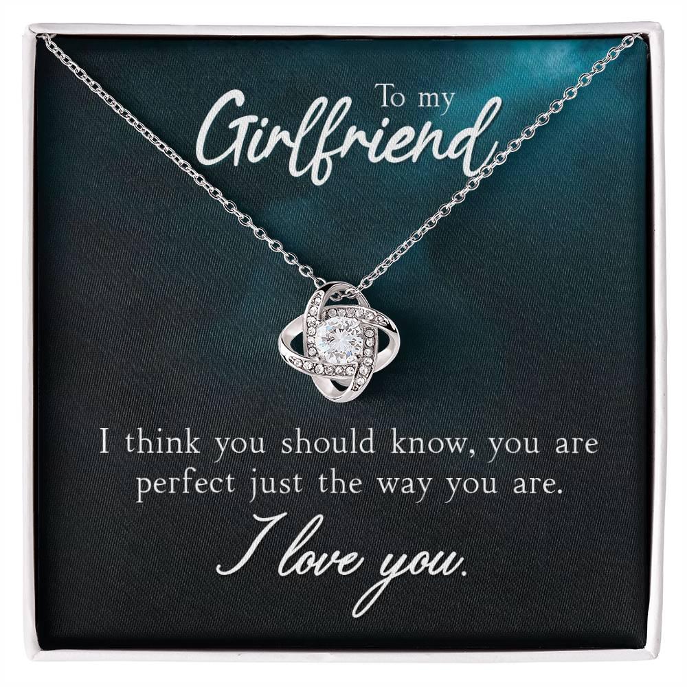 To My Girlfriend I think You Should Know Valentine Love Knot Necklace - Mallard Moon Gift Shop