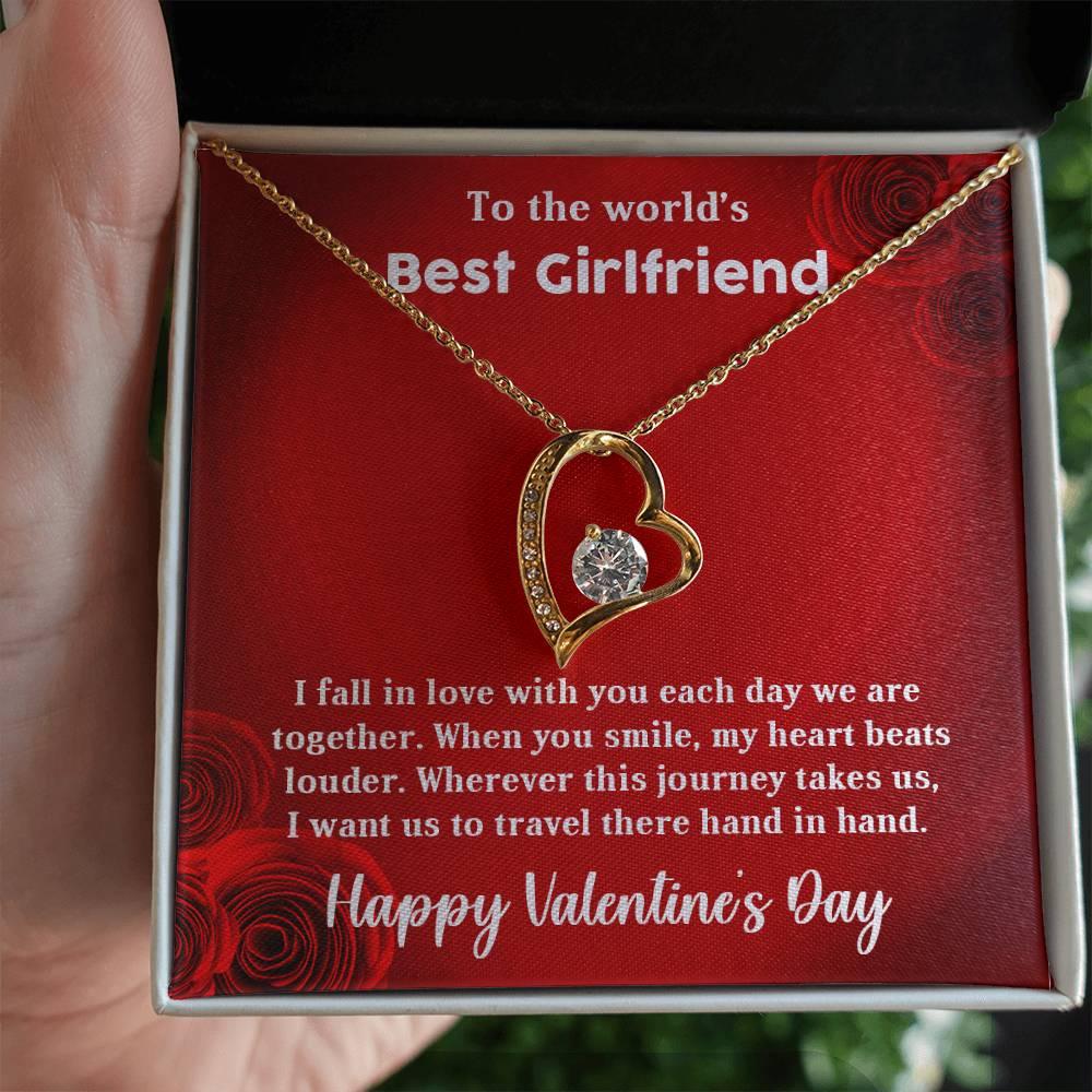 To My Girlfriend When You Smile Forever Love Pendant Necklace - Mallard Moon Gift Shop
