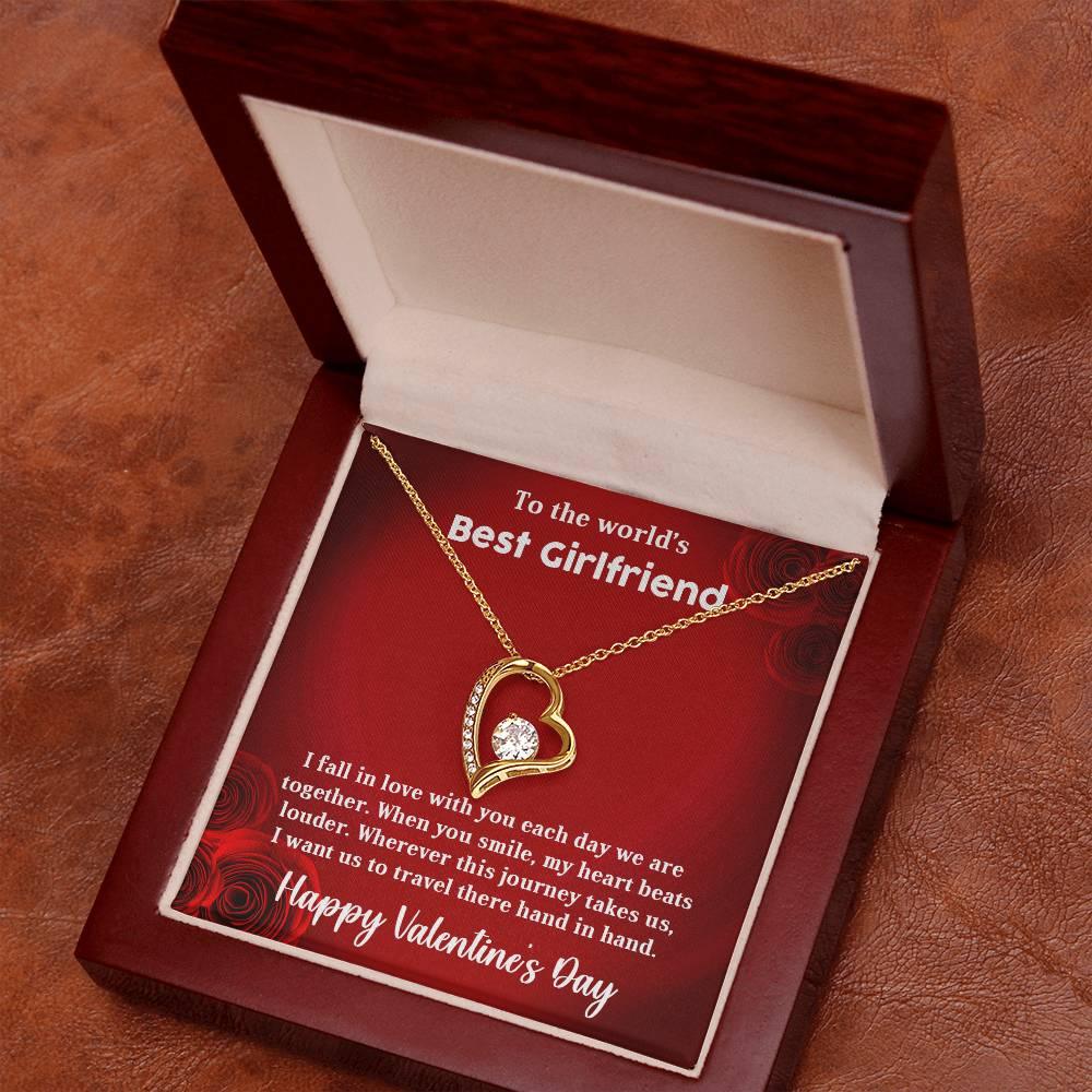 To My Girlfriend When You Smile Forever Love Pendant Necklace - Mallard Moon Gift Shop