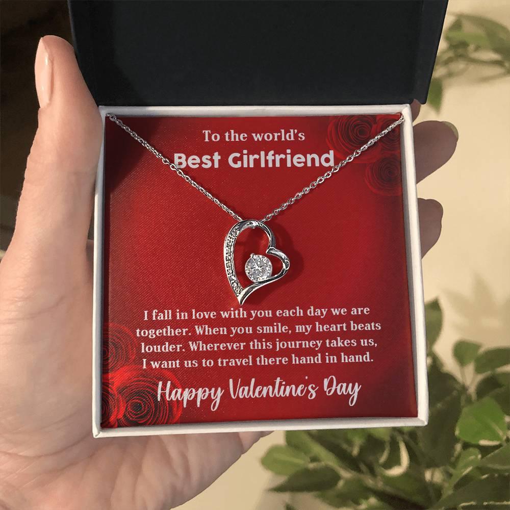To My Girlfriend When You Smile Forever Love Pendant Necklace - Mallard Moon Gift Shop