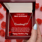 To My Girlfriend When You Smile My Heart Beats LouderHeart Name Necklace - Mallard Moon Gift Shop