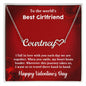 To My Girlfriend When You Smile My Heart Beats LouderHeart Name Necklace - Mallard Moon Gift Shop