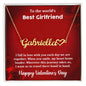 To My Girlfriend When You Smile My Heart Beats LouderHeart Name Necklace - Mallard Moon Gift Shop