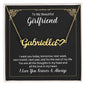 To My Girlfriend You Are All the Love Heart Name Necklace - Mallard Moon Gift Shop