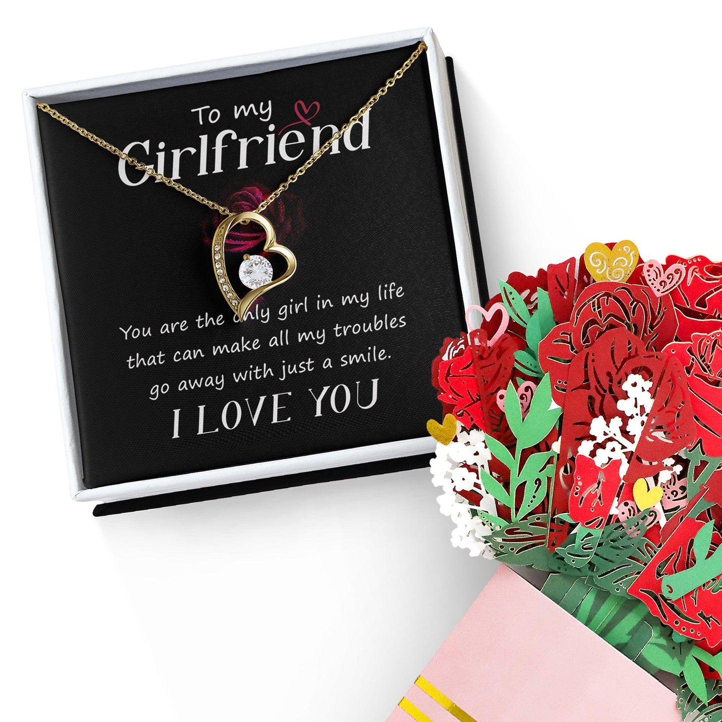To My Girlfriend You are the only Girl in My Life Forever Love Pendant Necklace - Mallard Moon Gift Shop