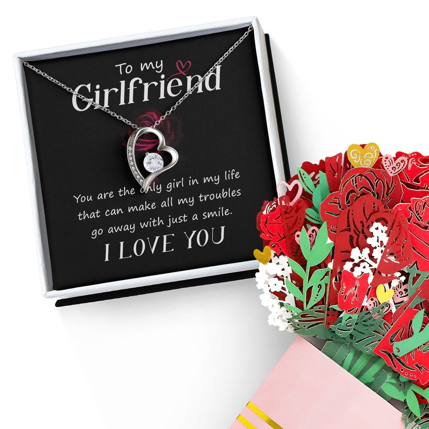 To My Girlfriend You are the only Girl in My Life Forever Love Pendant Necklace - Mallard Moon Gift Shop