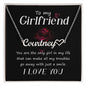 To My Girlfriend You Are the Only Girl In My Life Heart Name Necklace - Mallard Moon Gift Shop