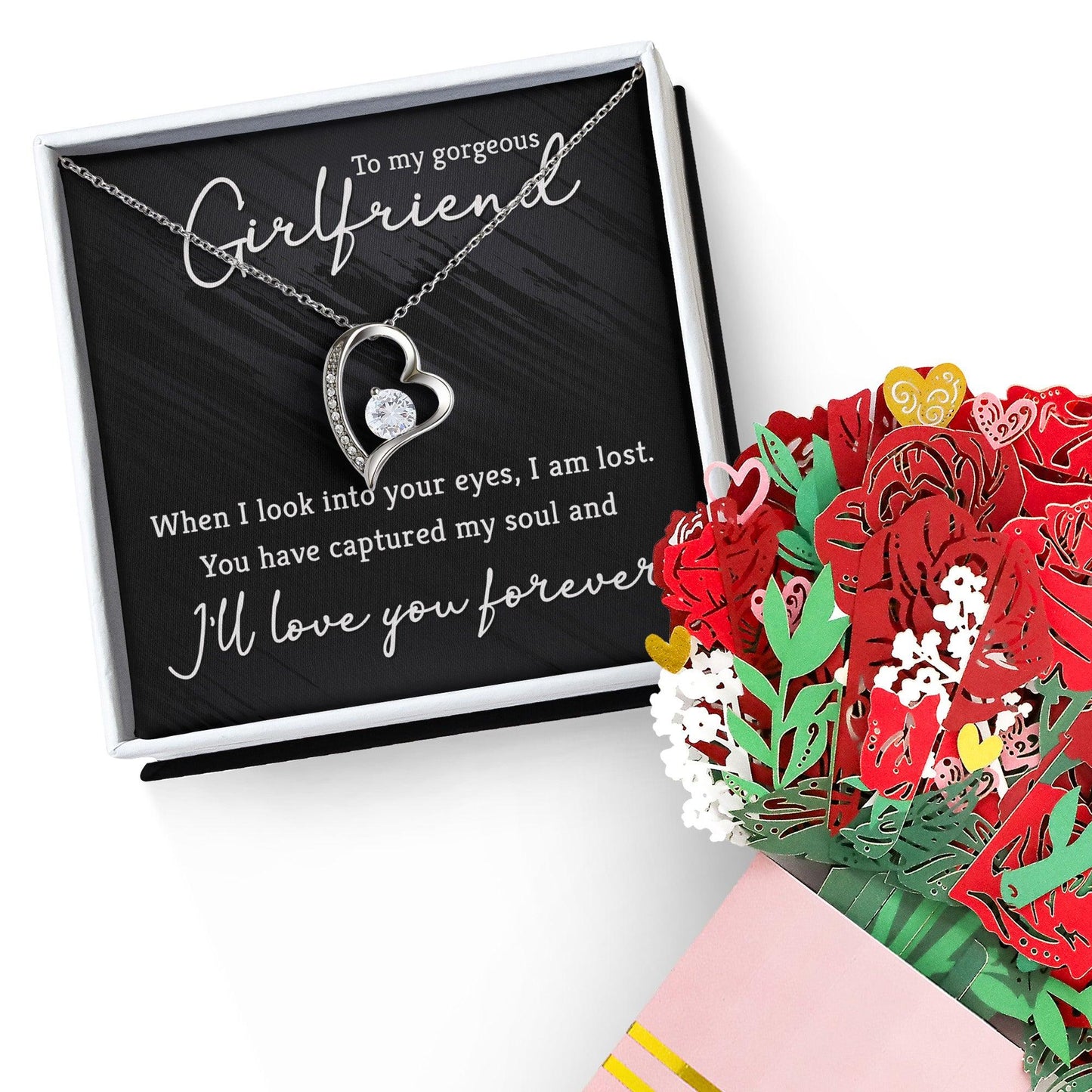 To My Gorgeous Girlfriend Forever Love Pendant Necklace - Mallard Moon Gift Shop