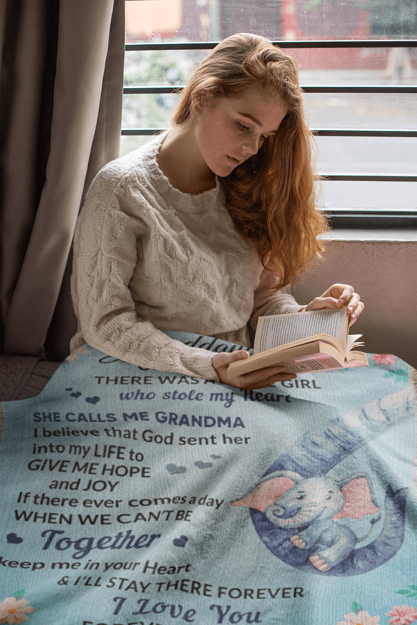 To My Granddaughter, You bring me Hope and Joy Heirloom Woven Blanket - Mallard Moon Gift Shop