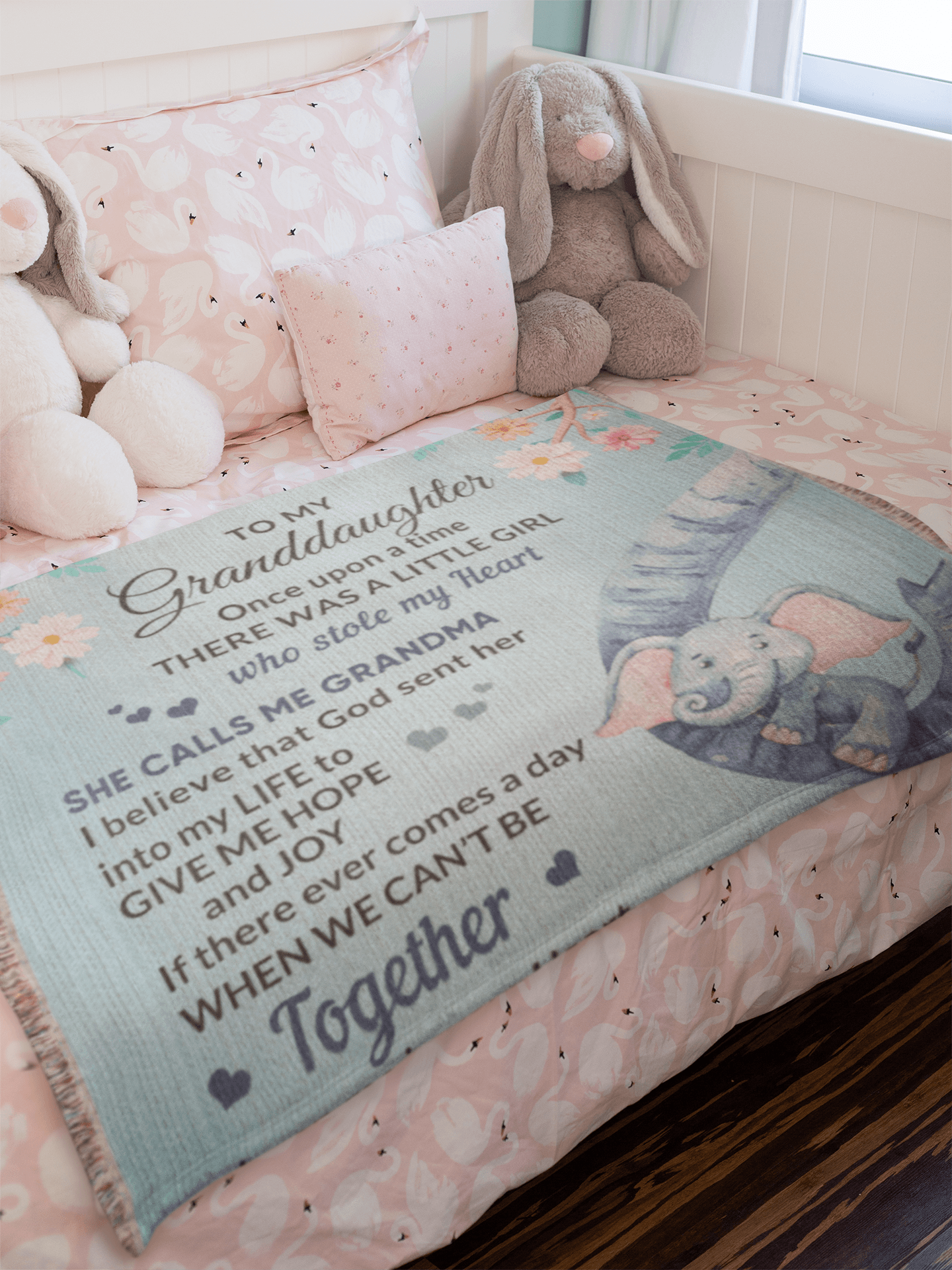 To My Granddaughter, You bring me Hope and Joy Heirloom Woven Blanket - Mallard Moon Gift Shop