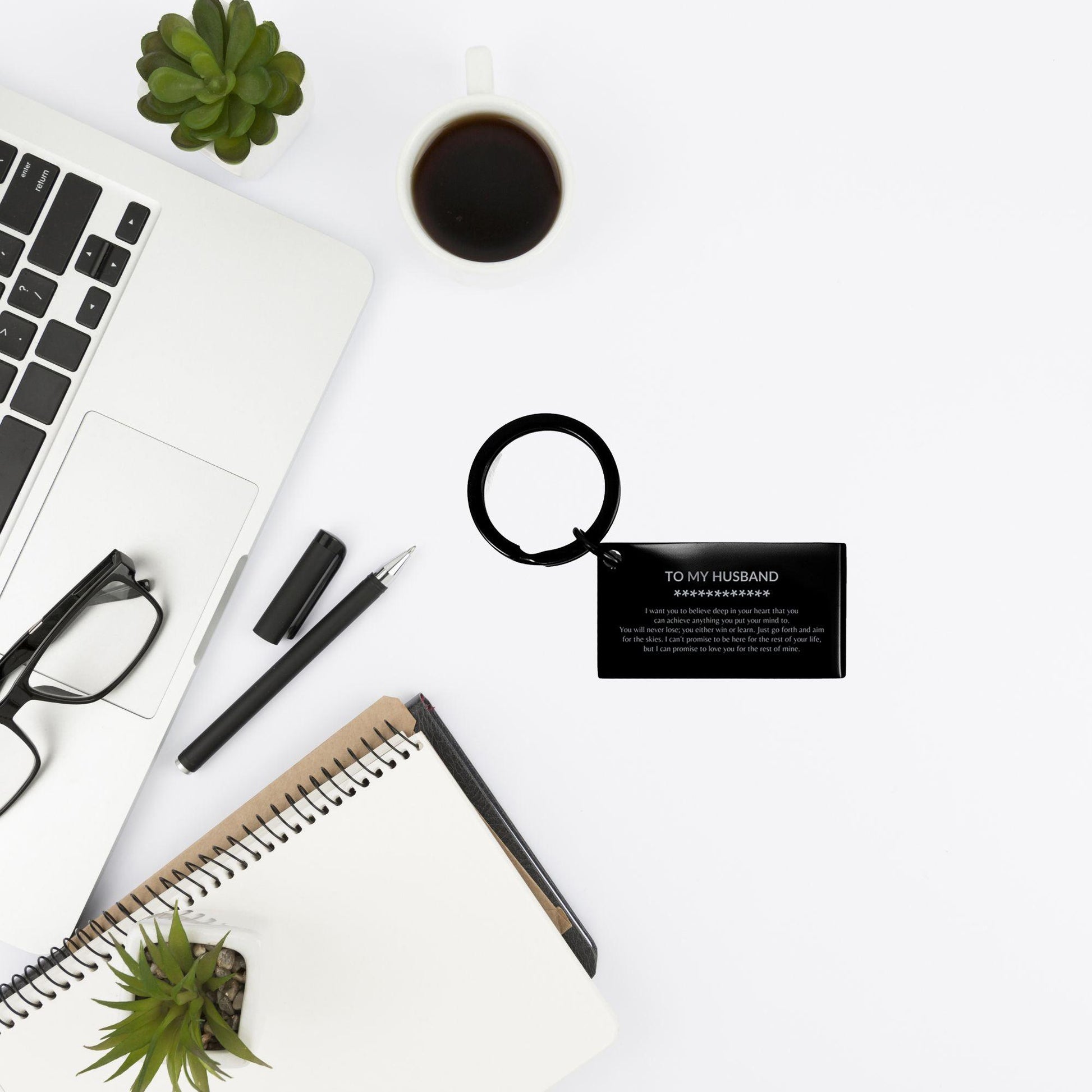 To My Husband Gifts, Never give up no matter what, Inspirational Husband Keychain, Encouragement Birthday Christmas Unique Gifts For Husband - Mallard Moon Gift Shop