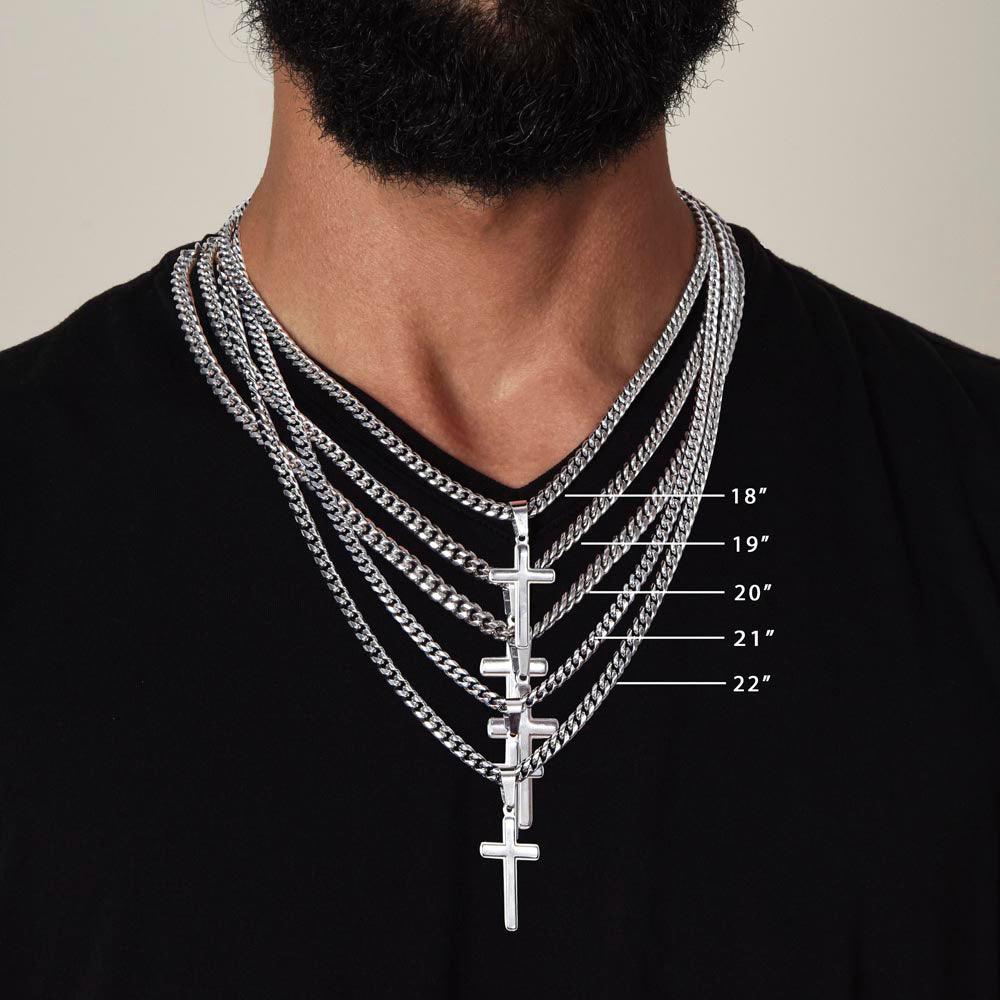 To My Husband I Can't Imagine My Life Without You Personalized Cross Necklace - Mallard Moon Gift Shop