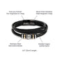 To My Husband You are the Light Braided Leather Bracelet - Mallard Moon Gift Shop