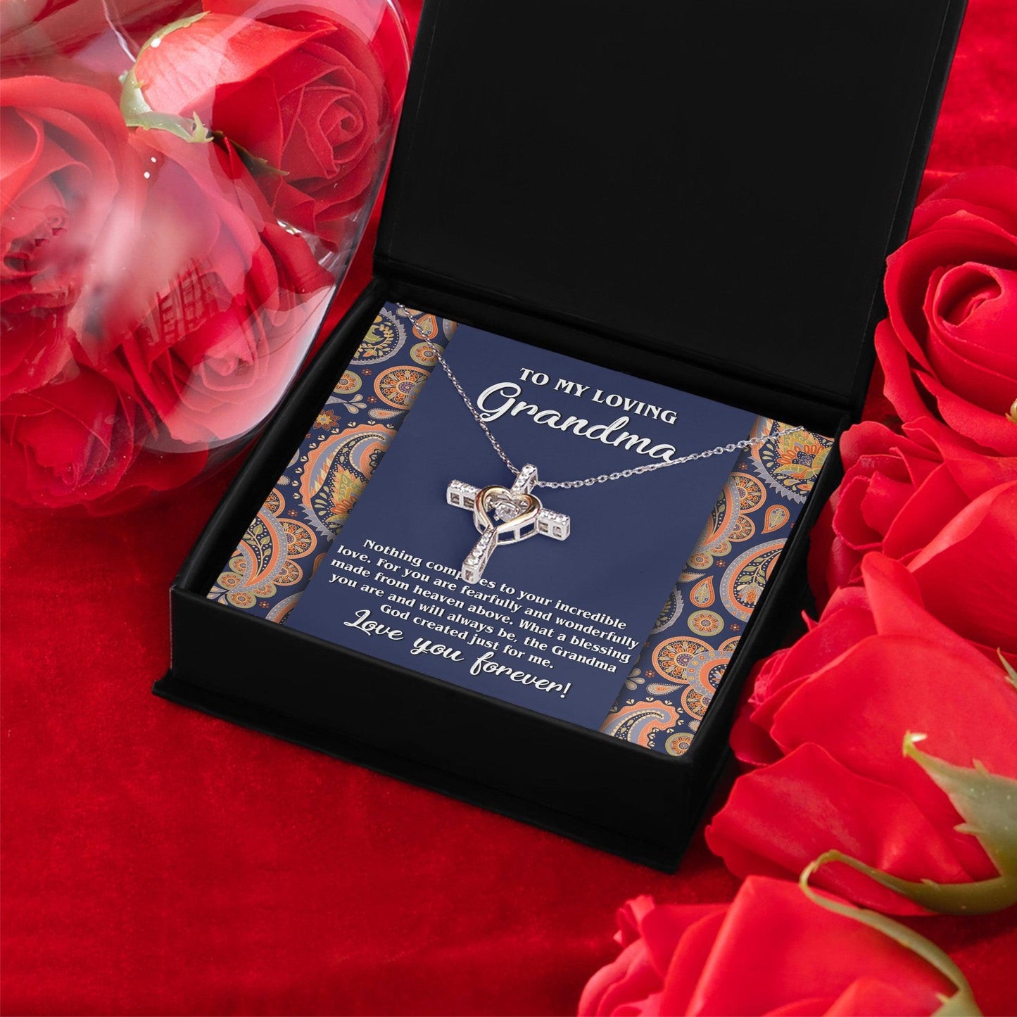 To My Loving Grandma You are a Blessing Cross Pendant Necklace - Mallard Moon Gift Shop
