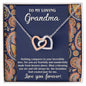 To My Loving Grandma You are a Blessing Interlocking Hearts Pendant Necklace - Mallard Moon Gift Shop