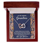 To My Loving Grandma You are a Blessing Interlocking Hearts Pendant Necklace - Mallard Moon Gift Shop