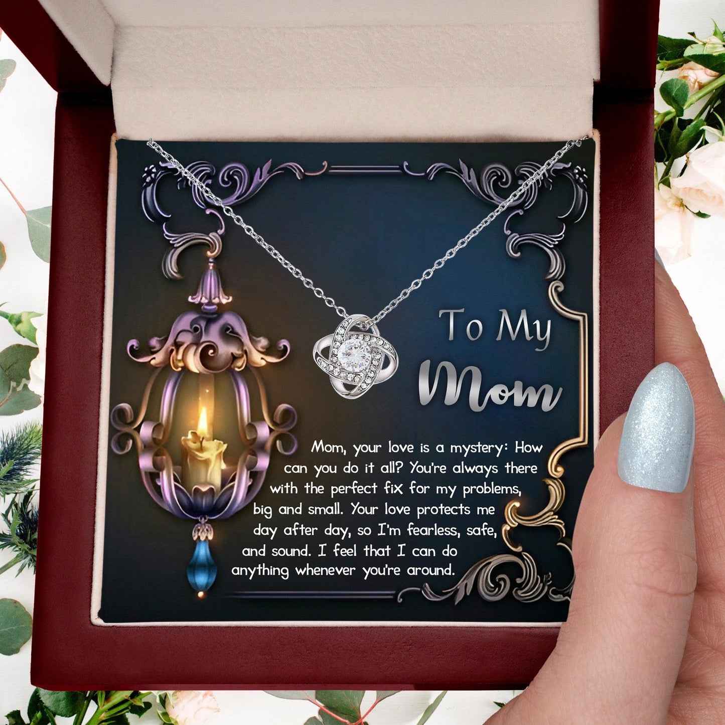 To My Mom Your Love Is a Mystery Love Knot Necklace - Mallard Moon Gift Shop