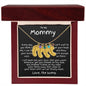 To My Mommy Love the Bump Custom Baby Feet Birthstone Charm Necklace - Mallard Moon Gift Shop