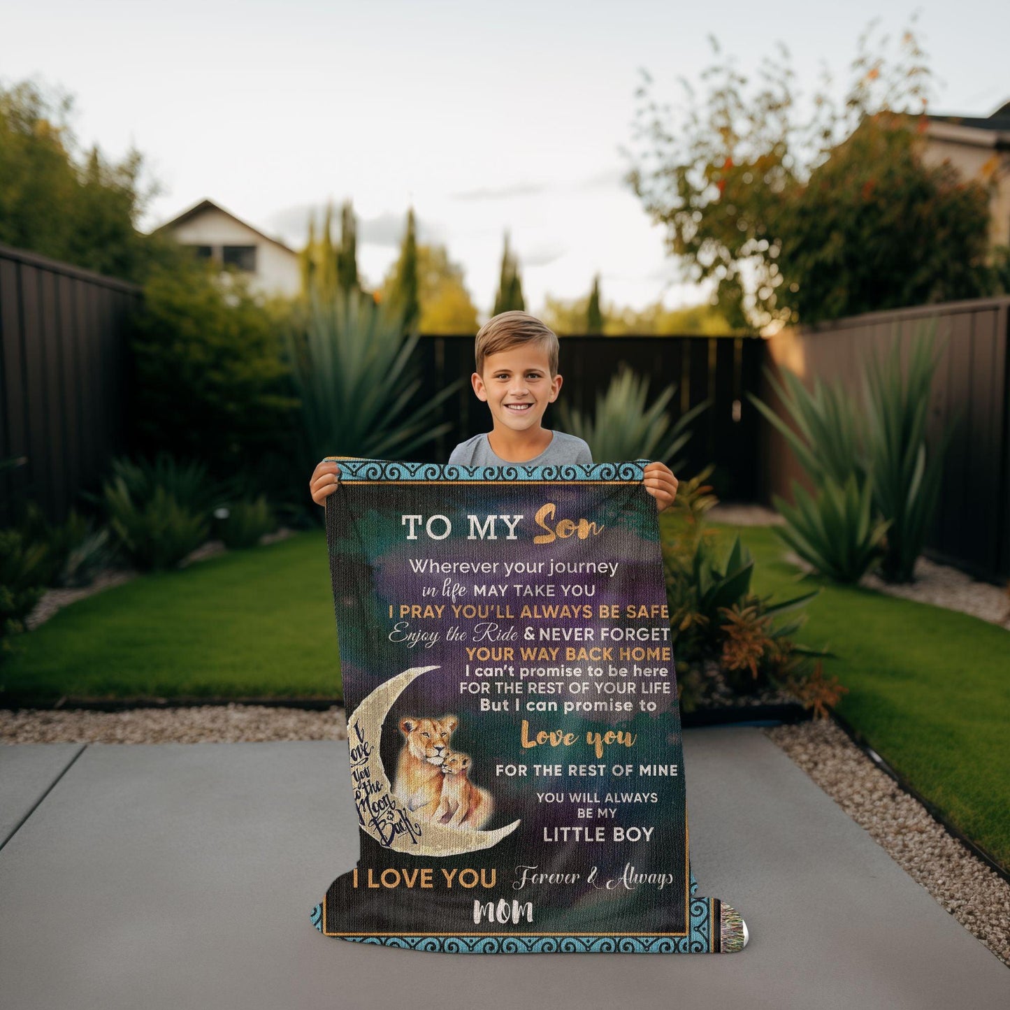 To My Son - Wherever your Journey May Take You, Enjoy the Ride Heirloom Woven Blanket - Mallard Moon Gift Shop