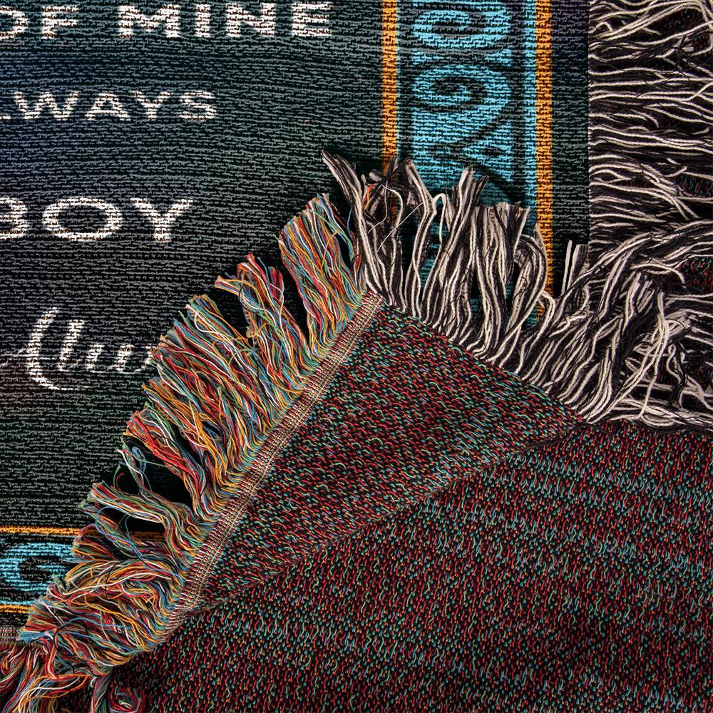 To My Son - Wherever your Journey May Take You, Enjoy the Ride Heirloom Woven Blanket - Mallard Moon Gift Shop