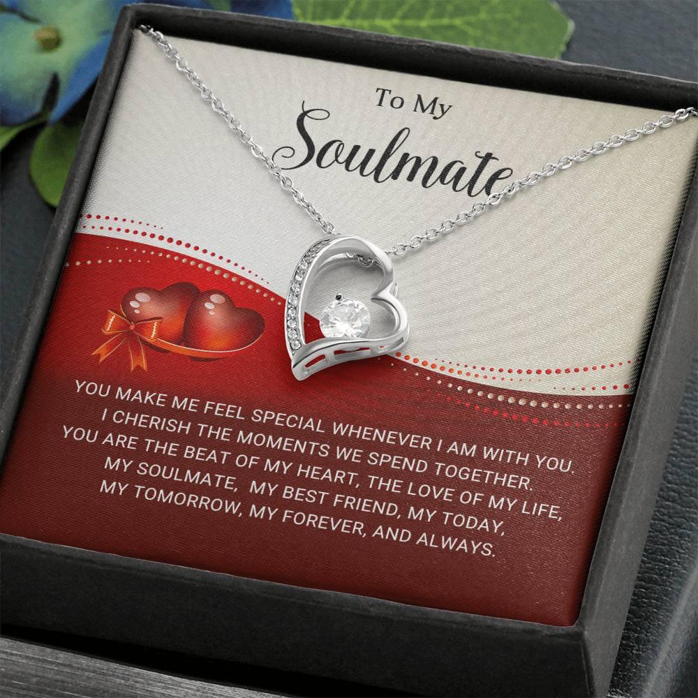 To My Soulmate I Will Cherish You Forever Love Pendant Necklace - Mallard Moon Gift Shop