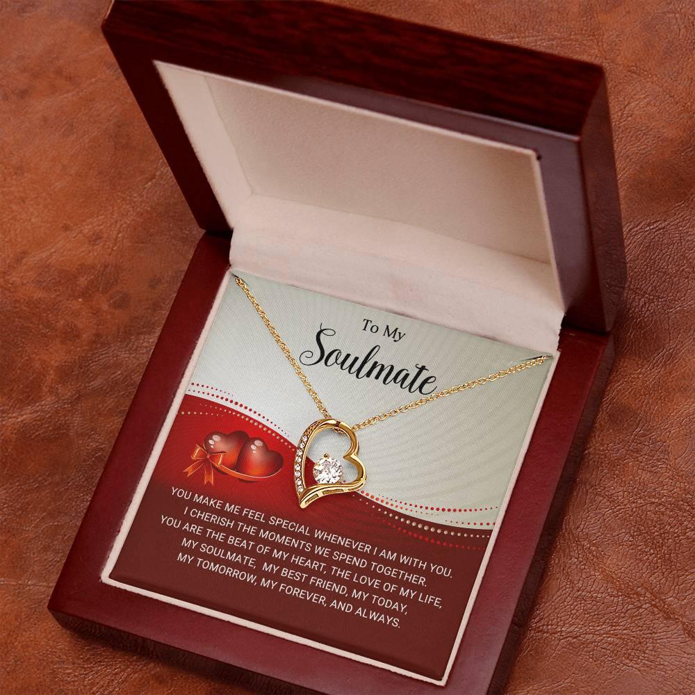 To My Soulmate I Will Cherish You Forever Love Pendant Necklace - Mallard Moon Gift Shop