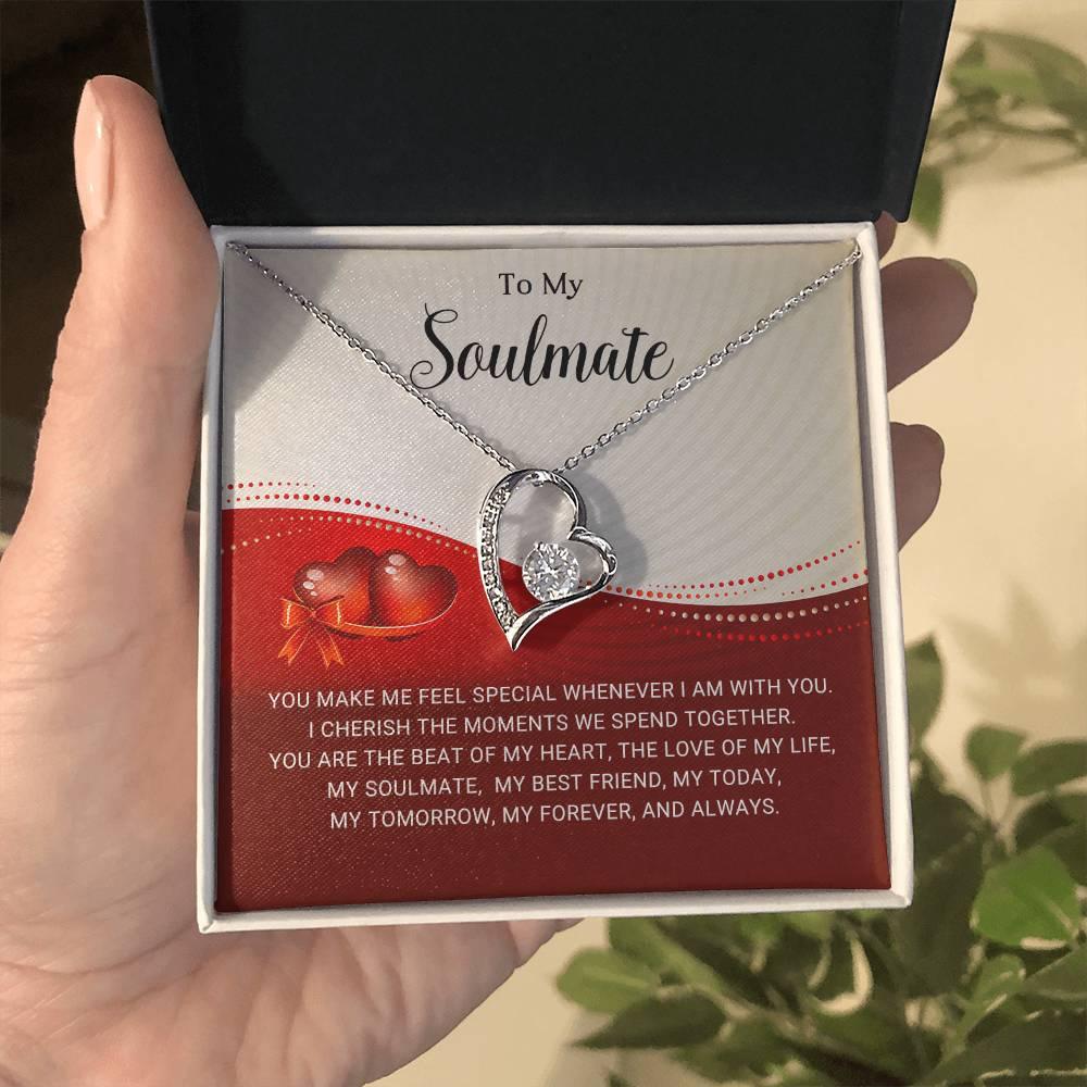 To My Soulmate I Will Cherish You Forever Love Pendant Necklace - Mallard Moon Gift Shop