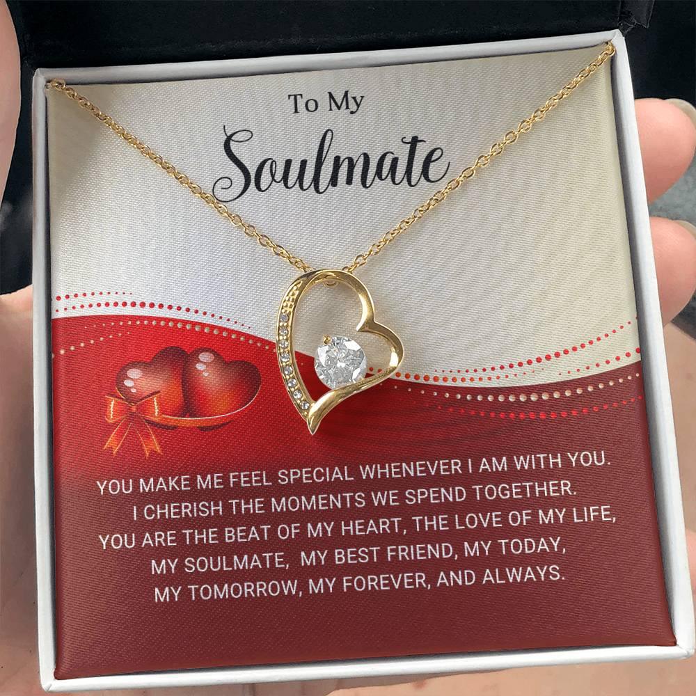 To My Soulmate I Will Cherish You Forever Love Pendant Necklace - Mallard Moon Gift Shop