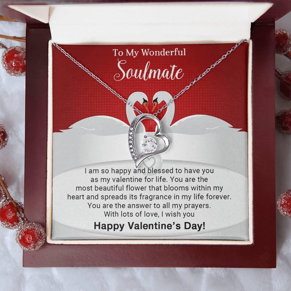 To My Wonderful Soulmate I Am Blessed to Have You for My Valentine Forever Love Pendant Necklace - Mallard Moon Gift Shop