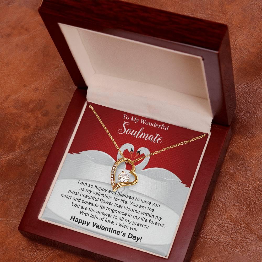 To My Wonderful Soulmate I Am Blessed to Have You for My Valentine Forever Love Pendant Necklace - Mallard Moon Gift Shop