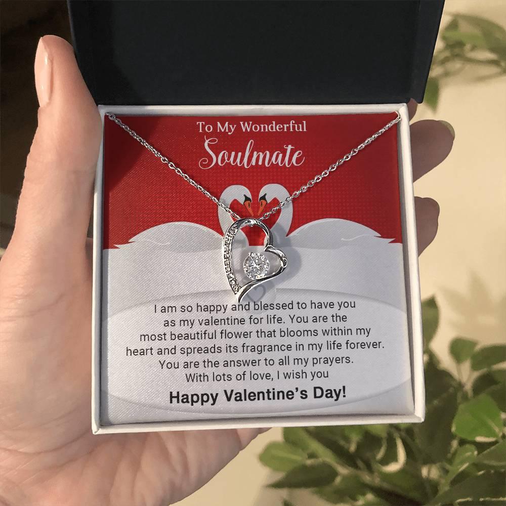 To My Wonderful Soulmate I Am Blessed to Have You for My Valentine Forever Love Pendant Necklace - Mallard Moon Gift Shop