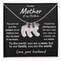 To the Mother of my Children You are the World Engraved Birthstone Baby Feet Charm Necklace - Mallard Moon Gift Shop