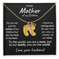 To the Mother of my Children You are the World Engraved Birthstone Baby Feet Charm Necklace - Mallard Moon Gift Shop