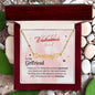 To the Prettiest Girlfriend I am Glad You Are My Valentine Personalized Heart Name Necklace - Mallard Moon Gift Shop
