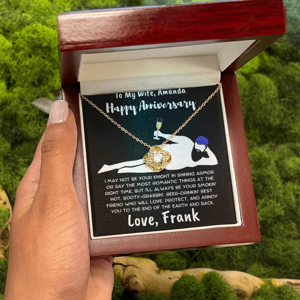 To My Soulmate Dazzling Love Knot Necklace with Message Card and Gift Box - Mallard Moon Gift Shop