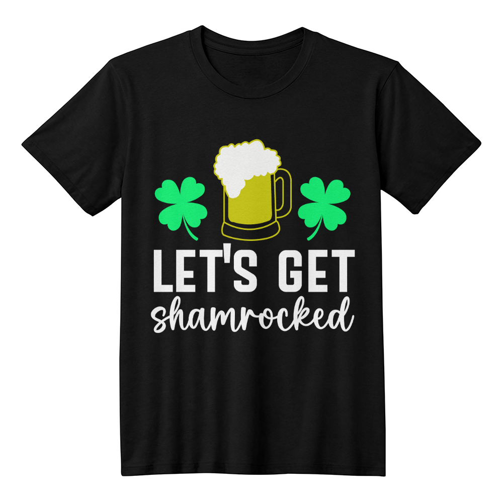 Let's Get Shamrocked St. Patrick’s Day T-Shirt – Funny Irish Drinking Tee for Men & Women – Unisex Cotton Crew Neck - Mallard Moon Gift Shop