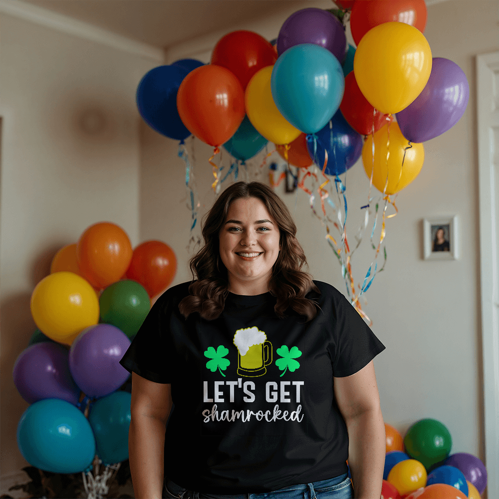 Let's Get Shamrocked St. Patrick’s Day T-Shirt – Funny Irish Drinking Tee for Men & Women – Unisex Cotton Crew Neck - Mallard Moon Gift Shop